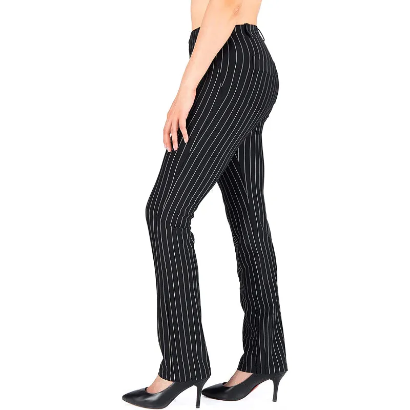 Belt Loops, Women's Petite/Regular/Tall Straight Leg Yoga Dress Pants