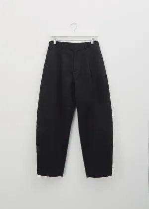 Cotton & Linen Satin Round Leg Pants