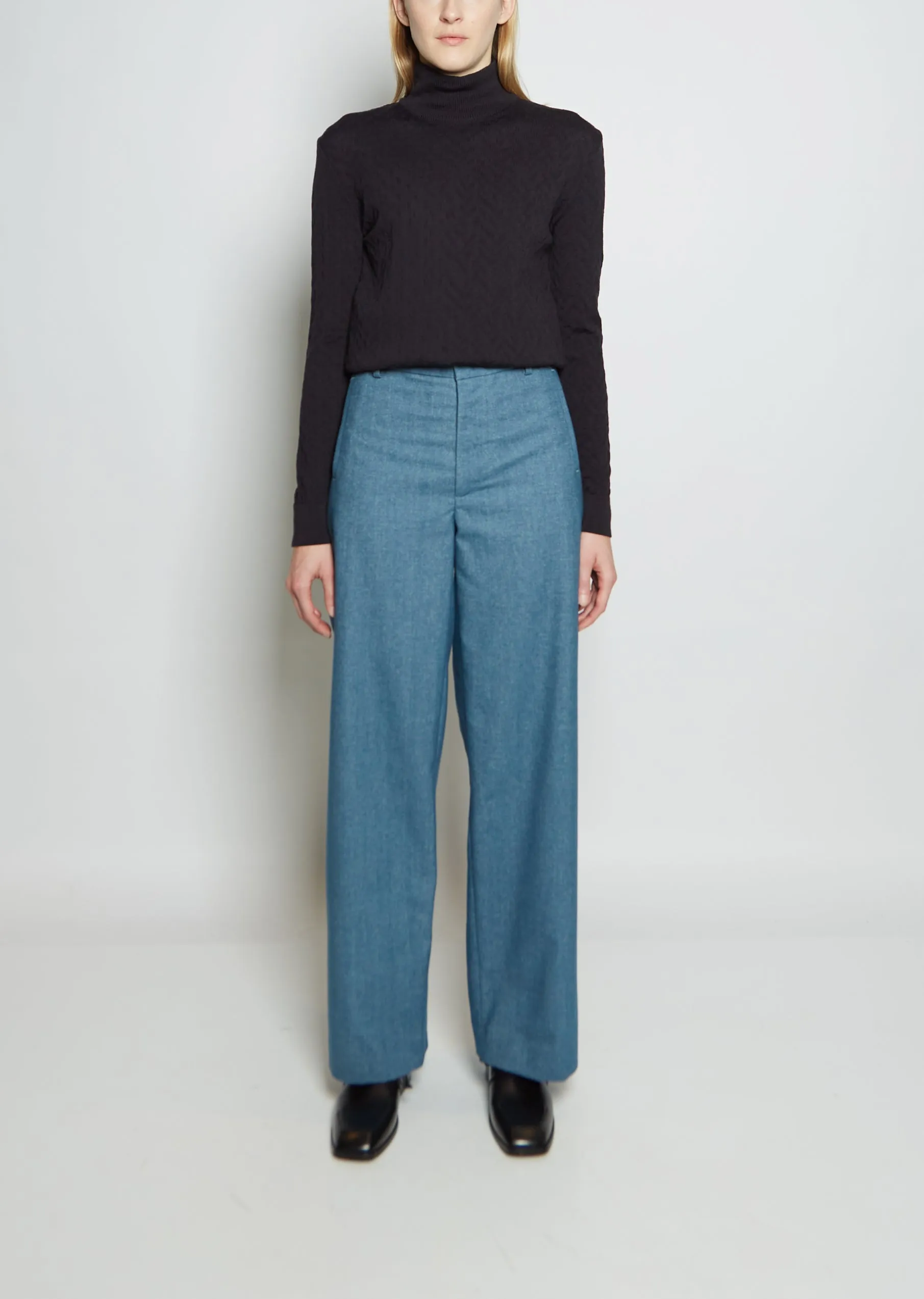 Cotton Denim Heddles Trousers