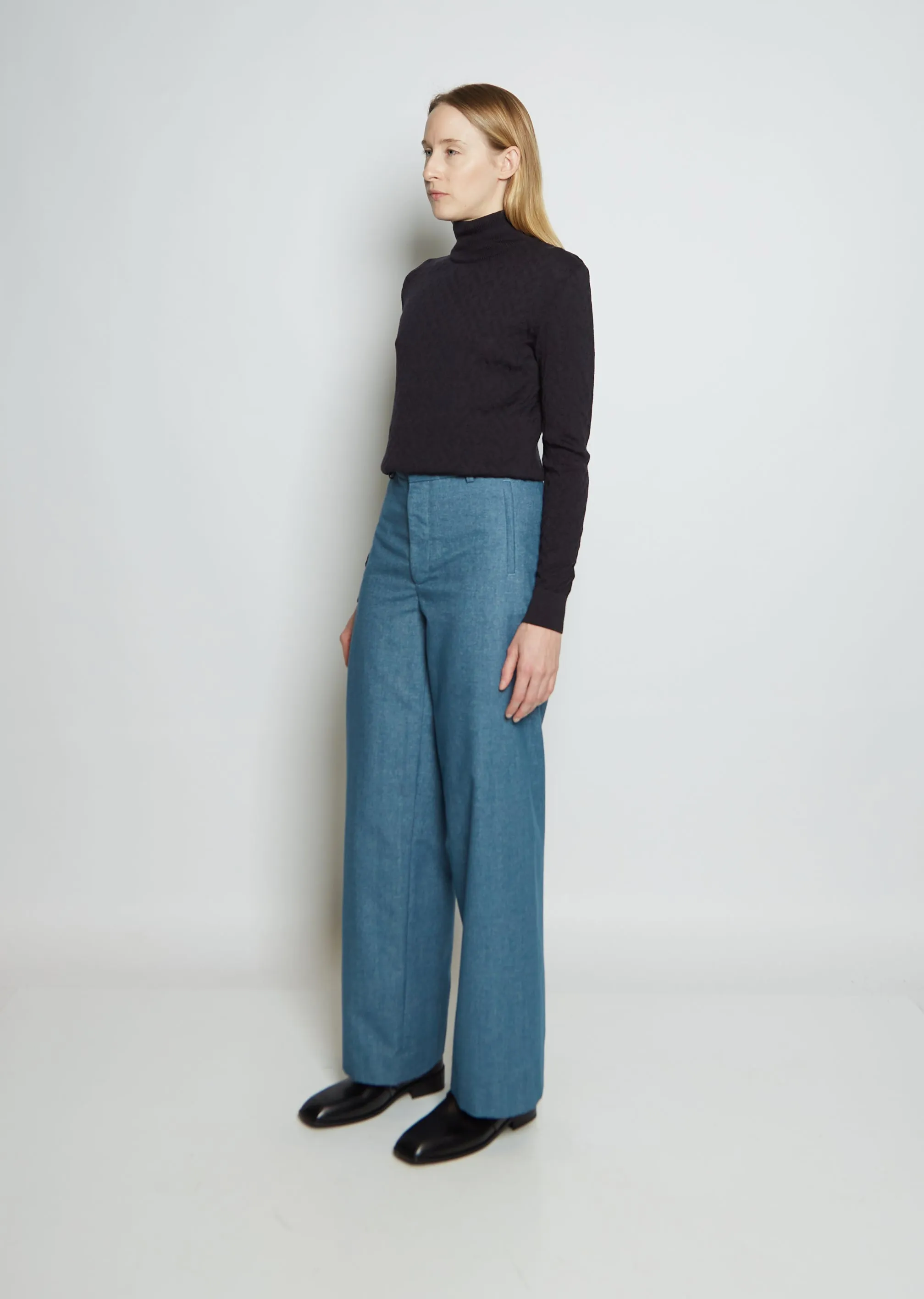 Cotton Denim Heddles Trousers