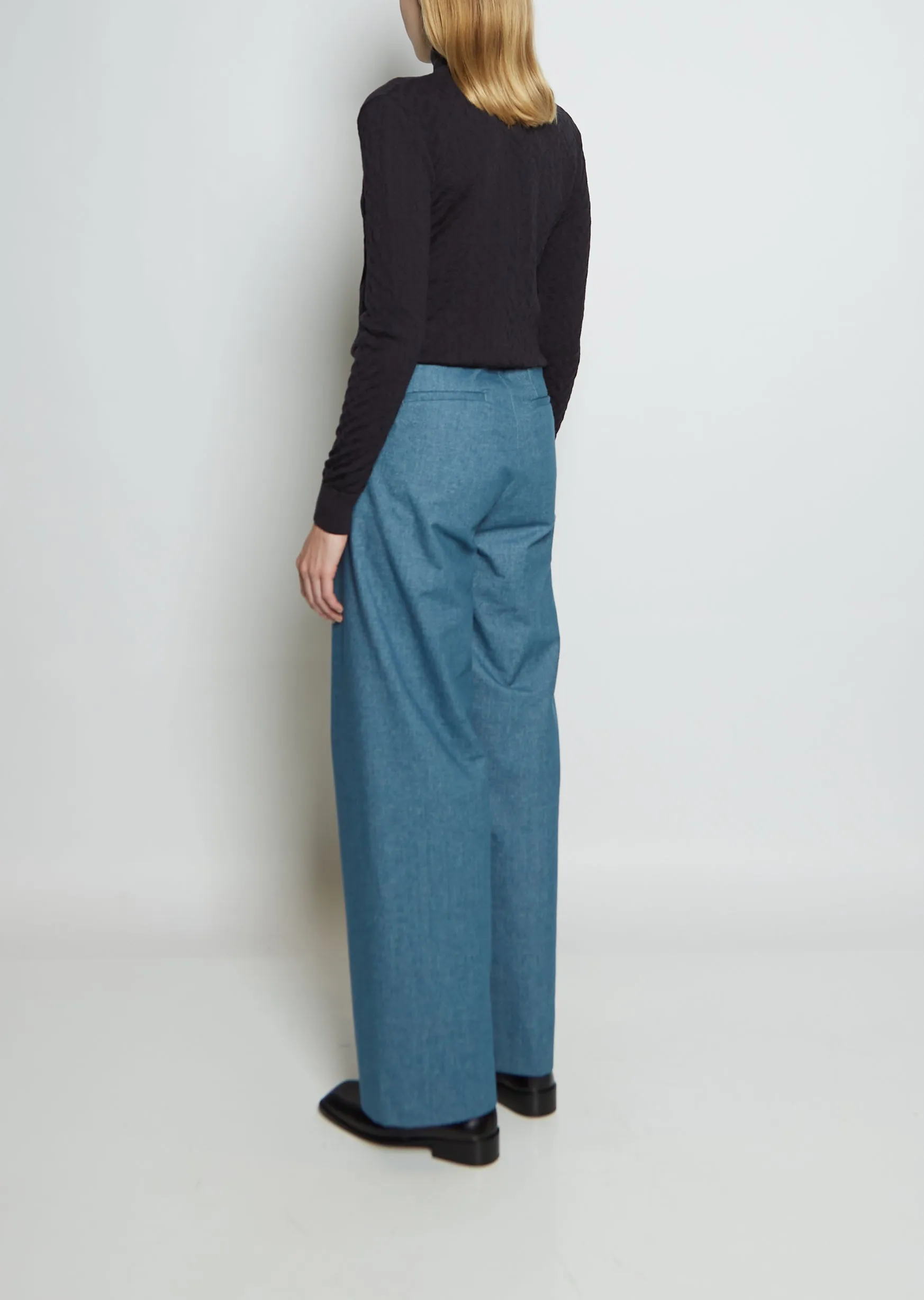 Cotton Denim Heddles Trousers