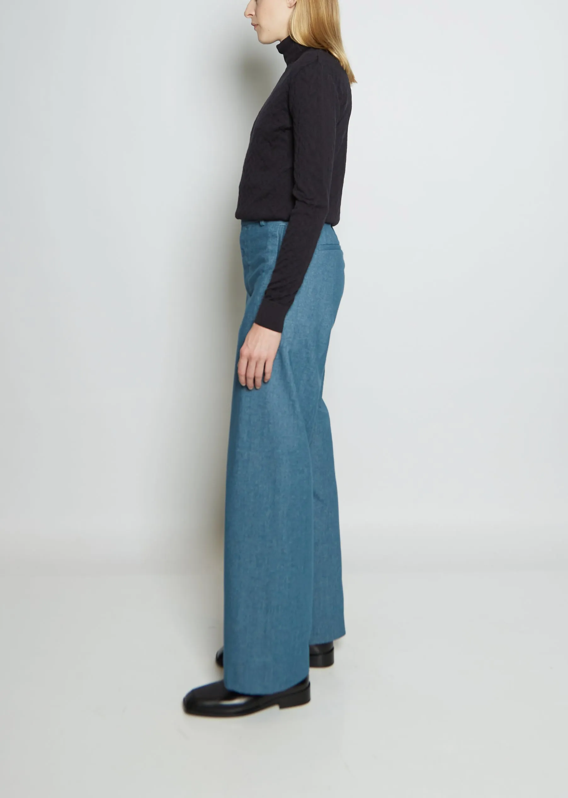 Cotton Denim Heddles Trousers