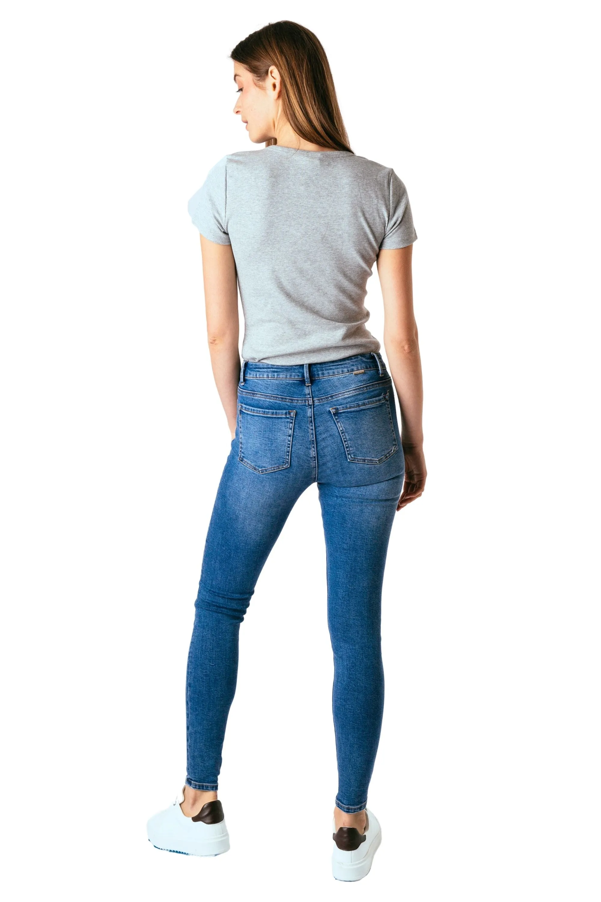 Diane - Basic Mid-Rise Skinny Pant In Nautical Blue