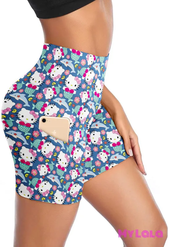 EC2 Pocketed Gym Shorts 24-32 (Kitty Kitty Mermaid)