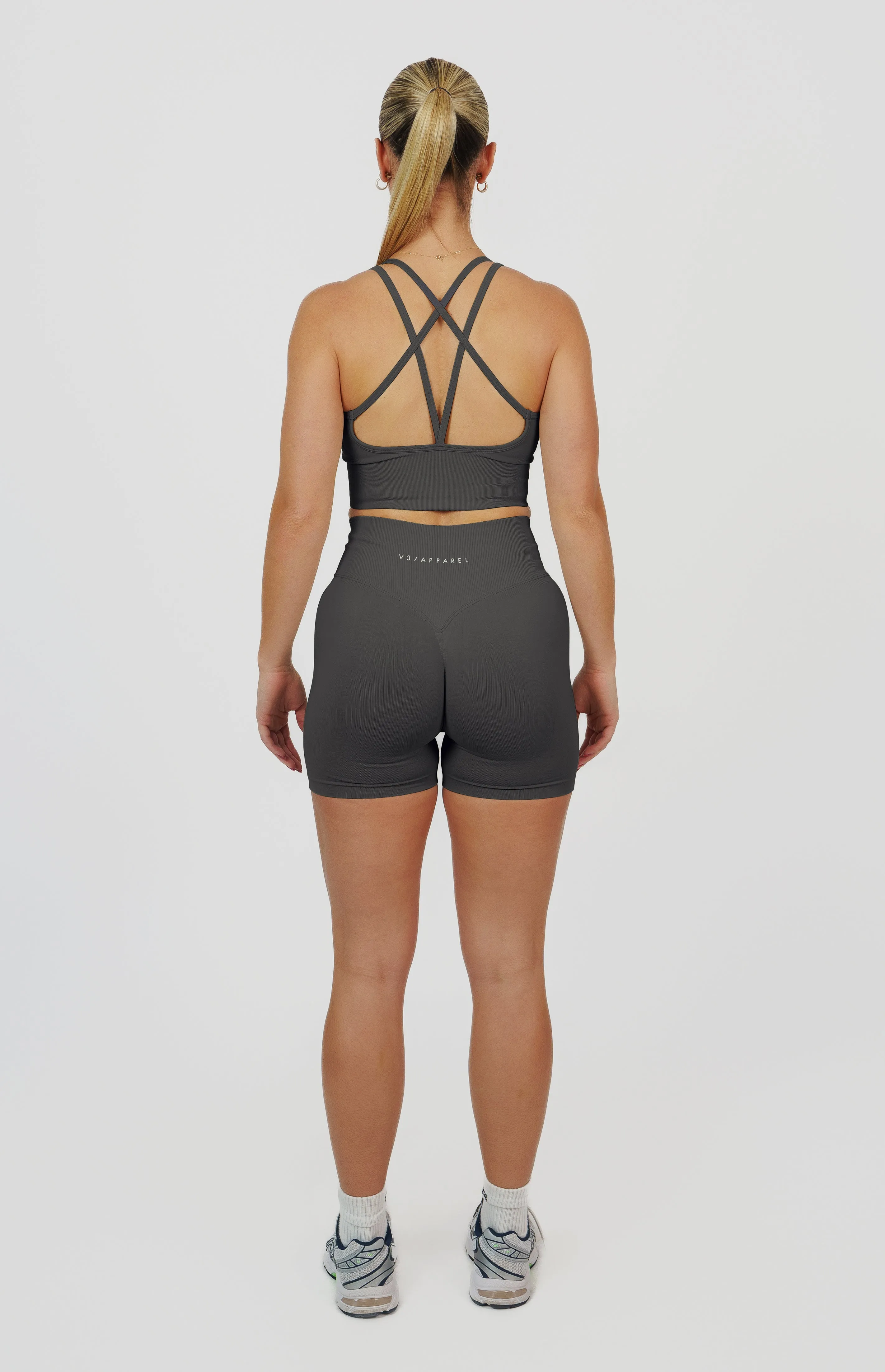 Form Seamless Scrunch Shorts & Sports Bra Set - Slate Grey