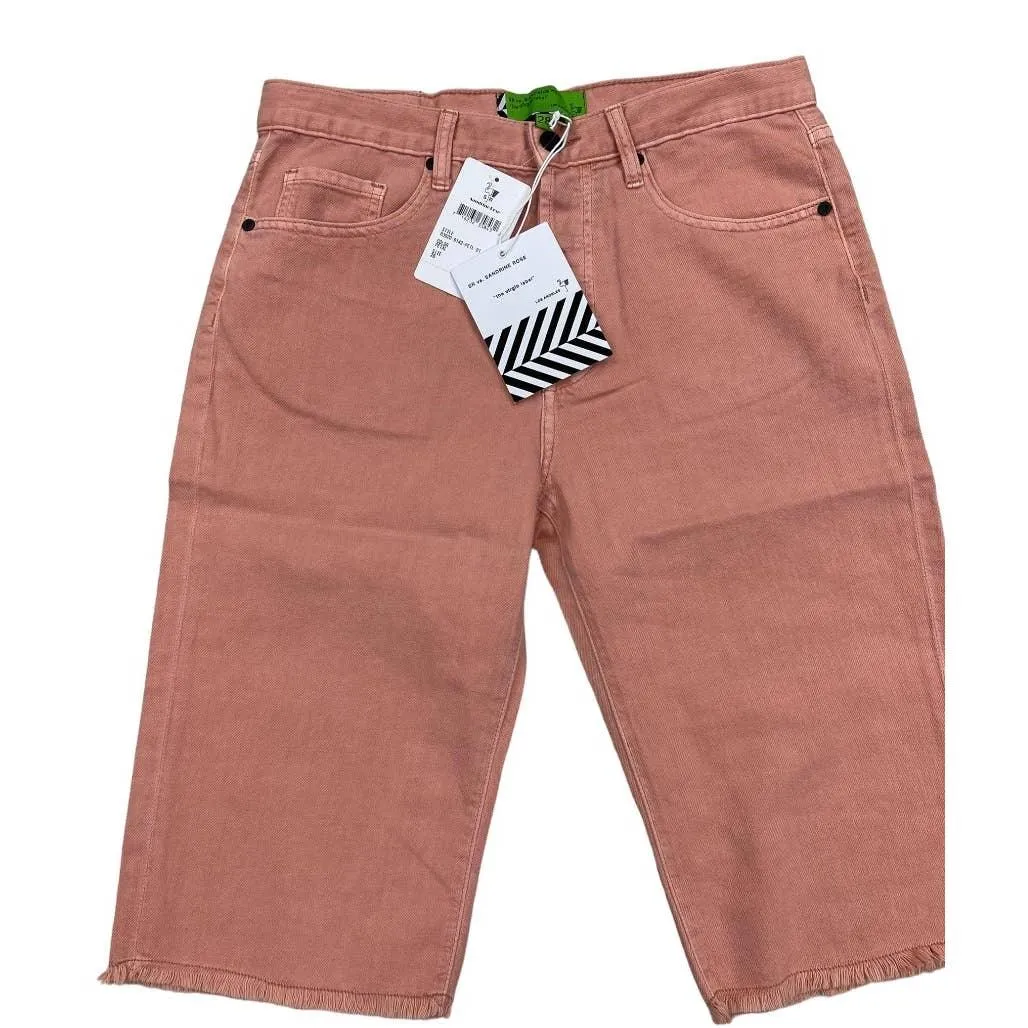 Free People x Sandrine Rose Petal Pink Bermuda Shorts Size 28 New