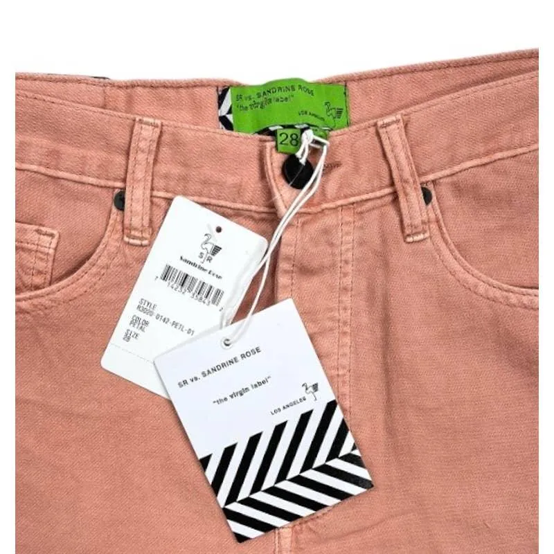 Free People x Sandrine Rose Petal Pink Bermuda Shorts Size 28 New