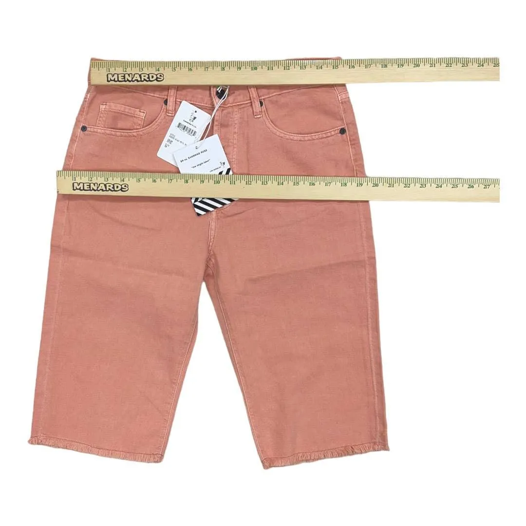 Free People x Sandrine Rose Petal Pink Bermuda Shorts Size 28 New