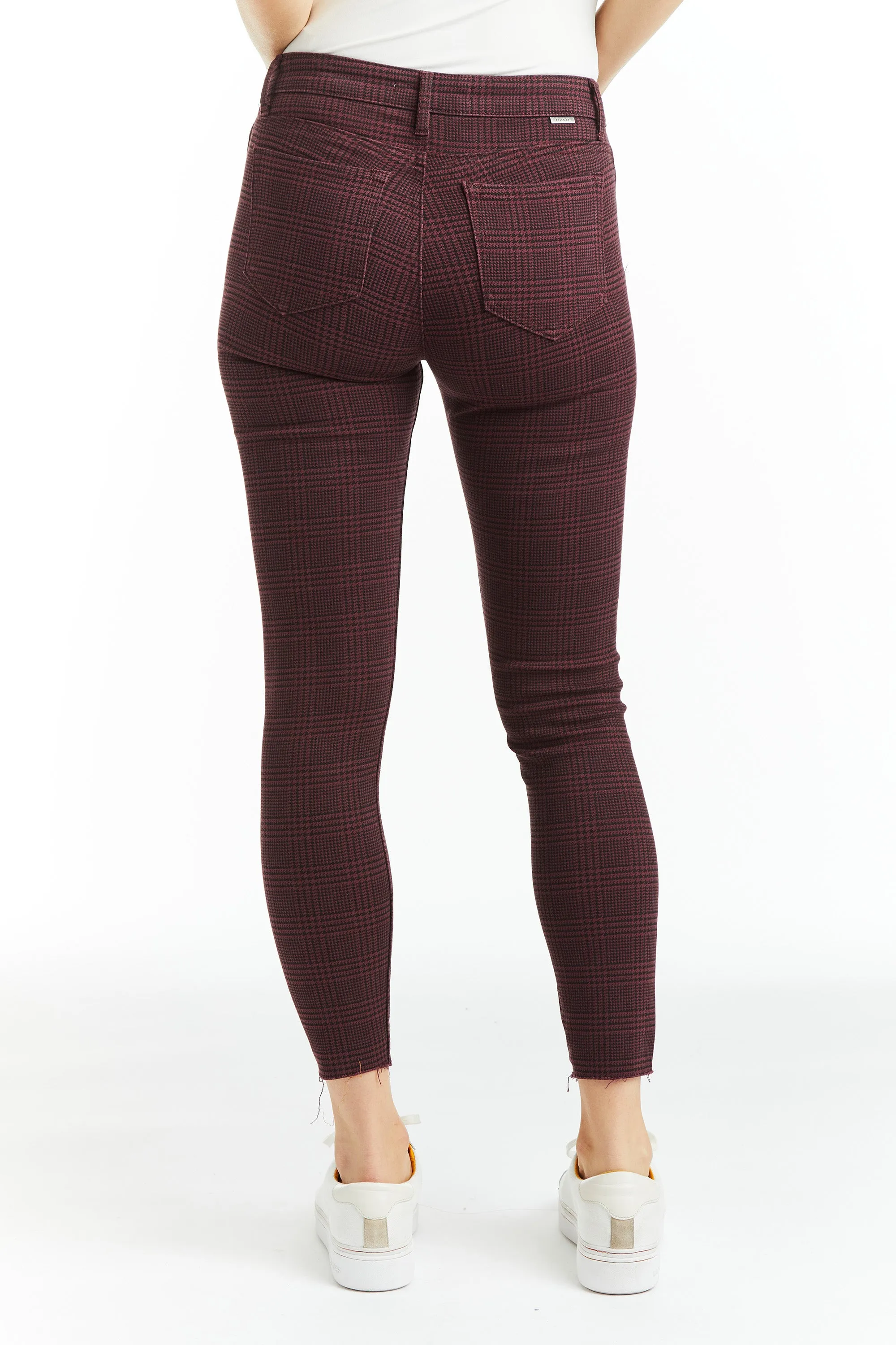 Mona - High Rise Houndstooth Skinny