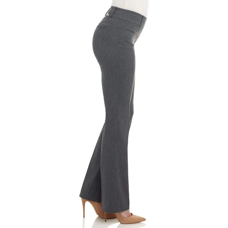 Multicolor Women's Solid Ease In To Comfort Fit Bootcut Stretch Pant With Pull On