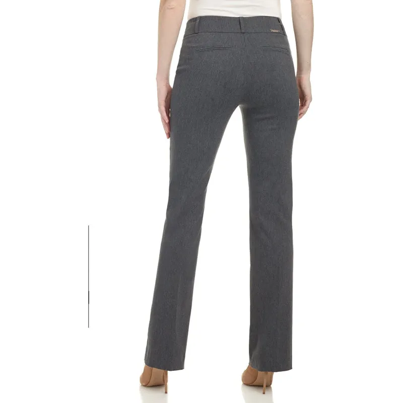Multicolor Women's Solid Ease In To Comfort Fit Bootcut Stretch Pant With Pull On
