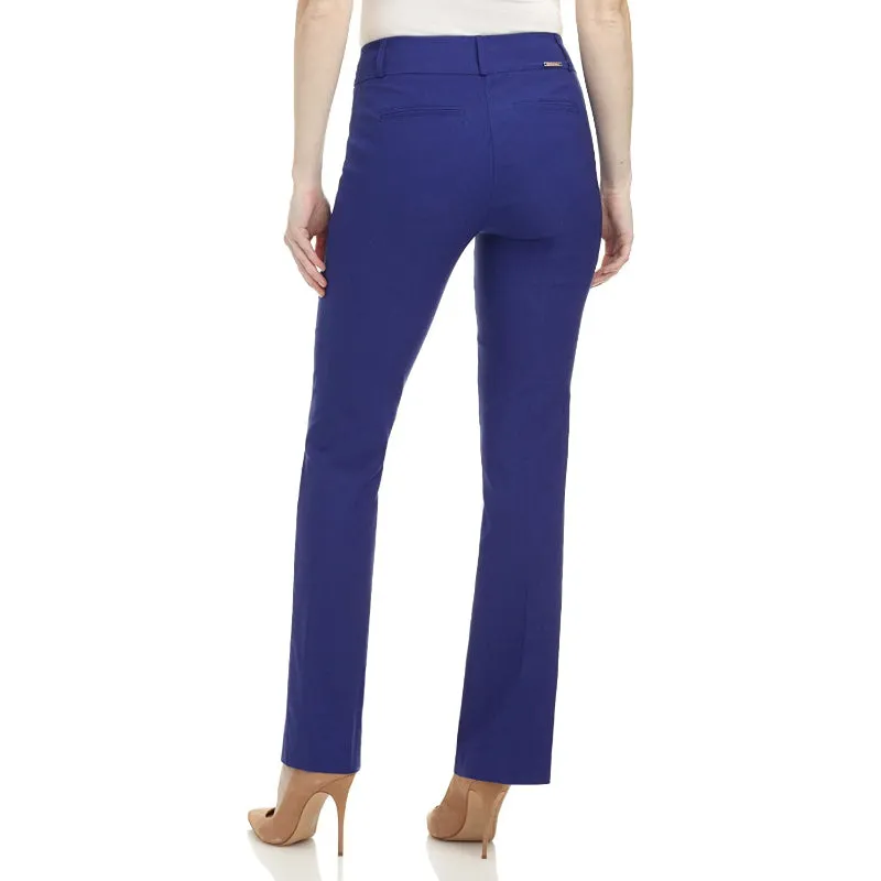 Multicolor Women's Solid Ease In To Comfort Fit Bootcut Stretch Pant With Pull On