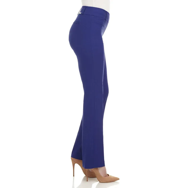 Multicolor Women's Solid Ease In To Comfort Fit Bootcut Stretch Pant With Pull On