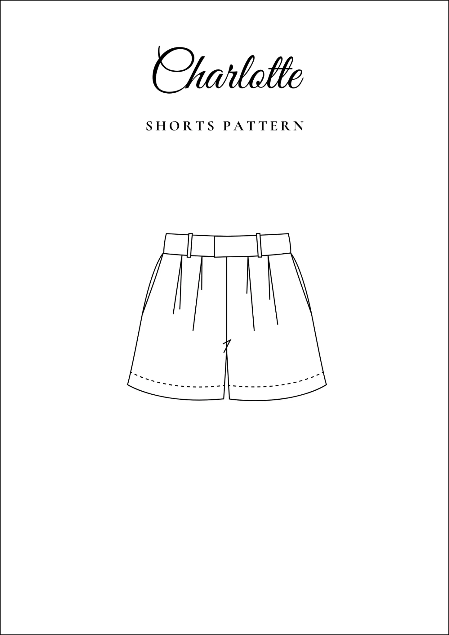 Pleated Shorts Sewing Pattern [Charlotte]