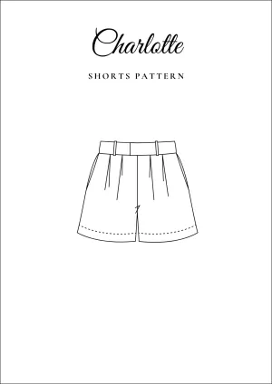 Pleated Shorts Sewing Pattern [Charlotte]