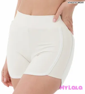 White Trim Shorts (Bone)