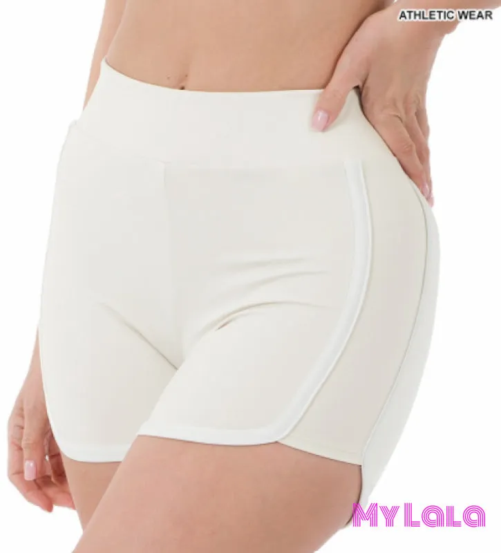 White Trim Shorts (Bone)